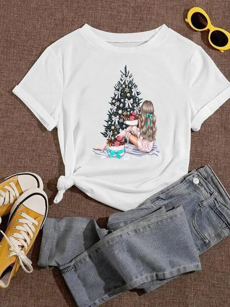 Lovely Watercolor Trend 90s Christmas Women Short Sleeve T-Shirts Lady Clothing New Year Printed Fashion Graphic T Top Tee 
Lovely Watercolor Trend 90s Christmas Women Short Sleeve T-Shirts Lady Clothing New Year Printed Fashion Graphic T Top Tee
