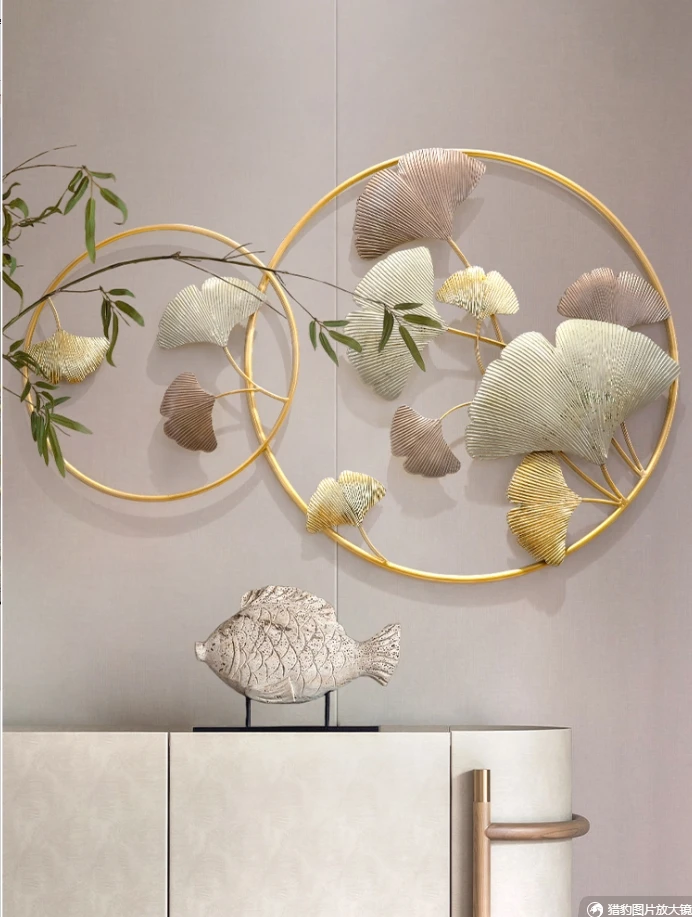 Chinese Wrought Iron 3D Ginkgo Leaf Wall Hanging Crafts Home Background Wall Sticker Crafts Store Hotel Cafe Wall Mural Decor
Chinese Wrought Iron 3D Ginkgo Leaf Wall Hanging Crafts Home Background Wall Sticker Crafts Store Hotel Cafe Wall Mural Decor