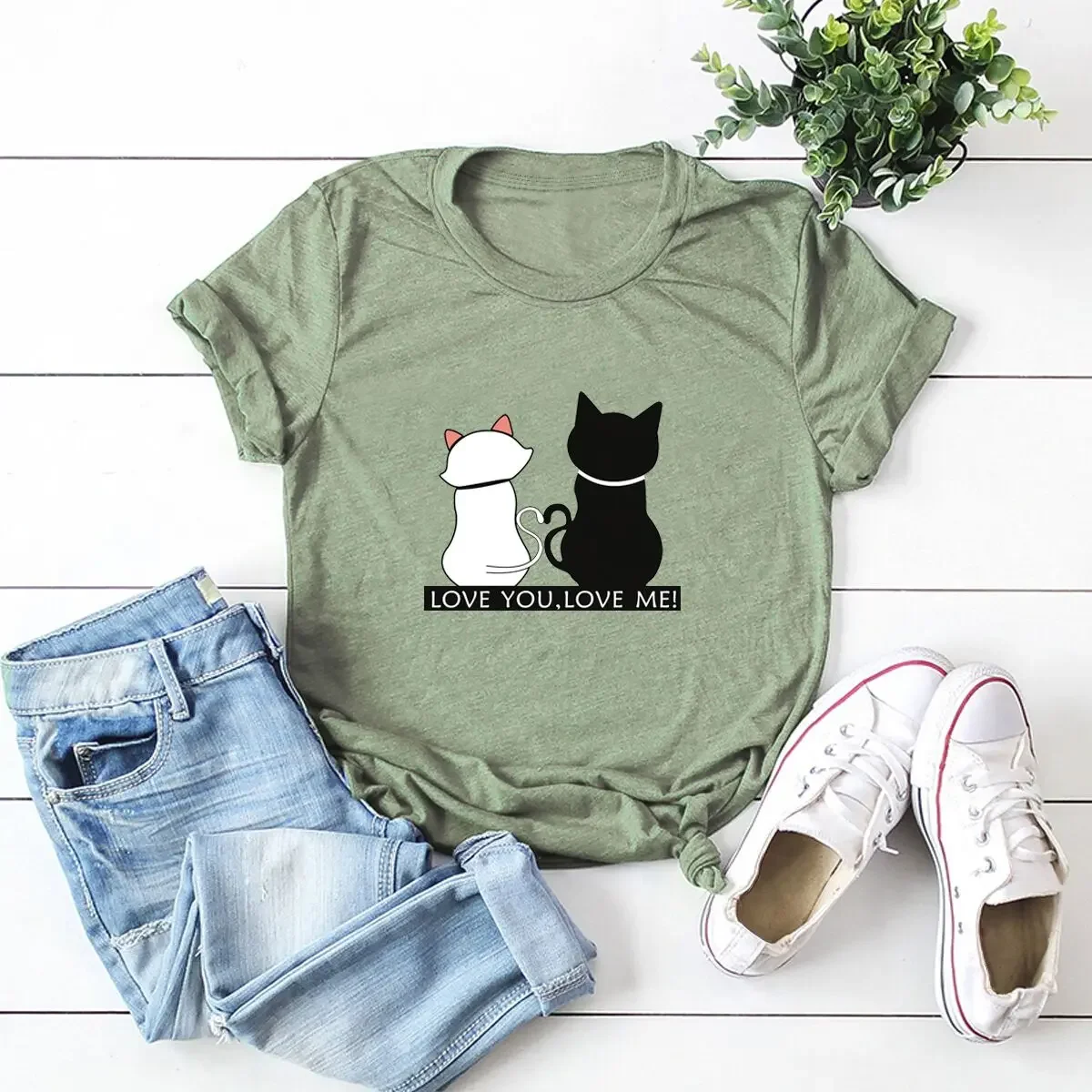 Love You Love Me Valentine T Shirt Fashion Cat Graphic Shirts 100% Cotton Short Sleeve Tops Aesthetic Women T-shirts Drop Ship
Love You Love Me Valentine T Shirt Fashion Cat Graphic Shirts 100% Cotton Short Sleeve Tops Aesthetic Women T-shirts Drop Ship