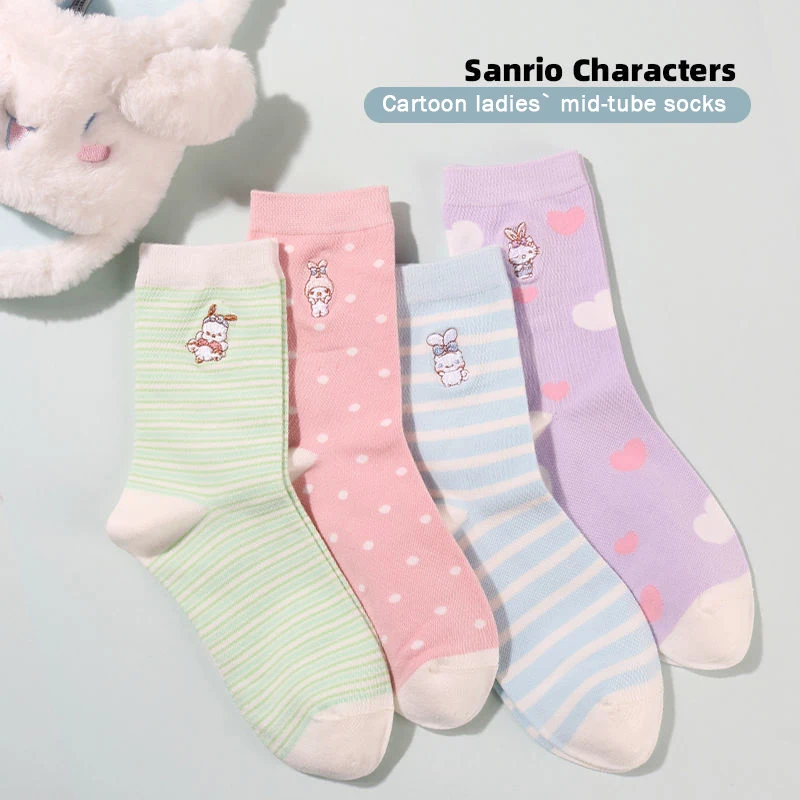Sanrio Socks Ladies Cinnamonroll Mymelody Hellokitty Pochacco Spring and Autumn Cute Cartoon Outside Wearing All-Match
Sanrio Socks Ladies Cinnamonroll Mymelody Hellokitty Pochacco Spring and Autumn Cute Cartoon Outside Wearing All-Match