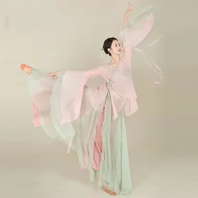 Classical Dancer Performance Costumes Chiffon Cardigan Practice Dance Clothes Body Rhyme Long Outer Chinese Style Folk Dance
Classical Dancer Performance Costumes Chiffon Cardigan Practice Dance Clothes Body Rhyme Long Outer Chinese Style Folk Dance