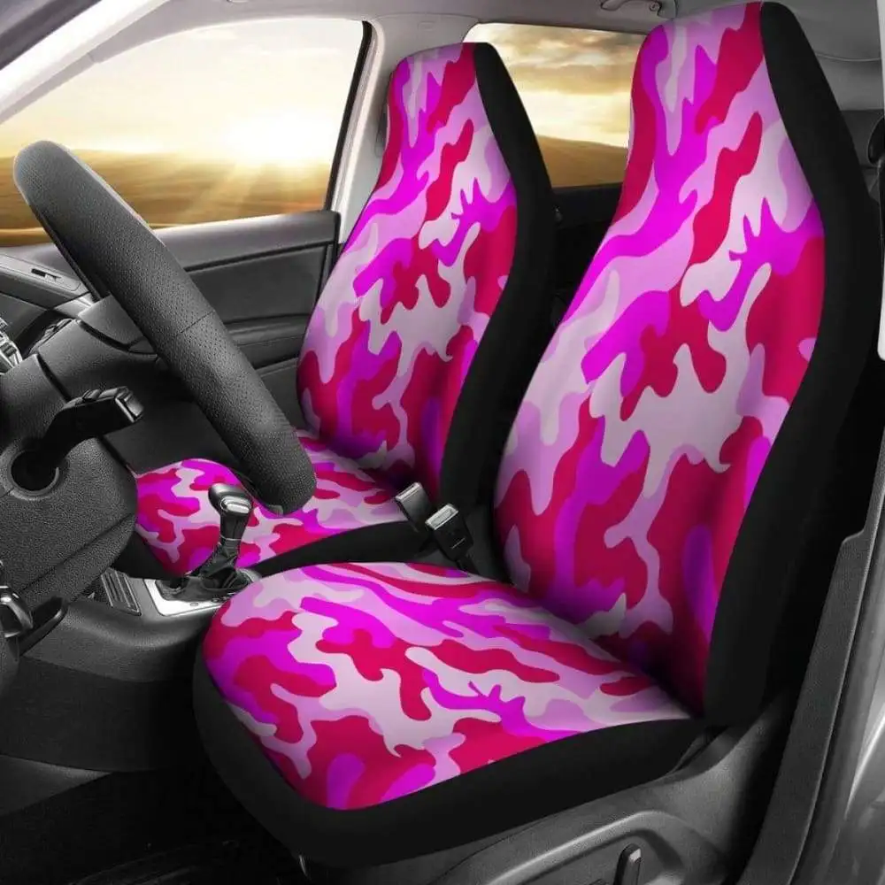 Neon Pink Military Camo Inspired Car Seat Covers Set Of 2,Pack of 2 Universal Front Seat Protective Cover
Neon Pink Military Camo Inspired Car Seat Covers Set Of 2,Pack of 2 Universal Front Seat Protective Cover