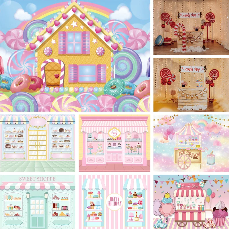Sugar House Backdrop Baby Shower Girls Birthday Party Ice Cream Sweet Shop Candy Bar Cart Photography Background Cake Table Deco
Sugar House Backdrop Baby Shower Girls Birthday Party Ice Cream Sweet Shop Candy Bar Cart Photography Background Cake Table Deco