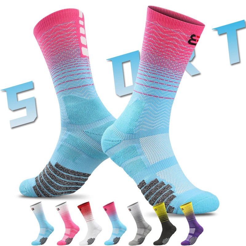 

Нескользящие футбольные носки для мужчин и женщин, нескользящие спортивные носки для футбола, баскетбола, тенниса, с рукояткой, велосипедные носки для верховой езды, 39-45