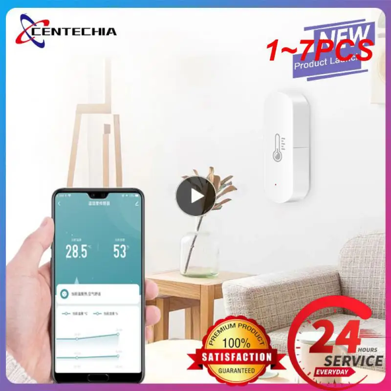 1~7PCS 1-Tuya Temperature Humidity Sensor Home Connected Thermometer Work With Smart Life Alexa Assistant
1~7PCS 1-Tuya Temperature Humidity Sensor Home Connected Thermometer Work With Smart Life Alexa Assistant