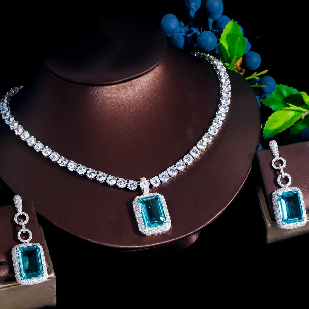 Fashion Light Blue Cubic Zirconia Long Big Rectangle Dangle Earrings and Necklace Set for Women Party Jewelry 9 Mallzona S81bd7bf3b9584af6b17e513eb1ae9059j Fashion Light Blue Cubic Zirconia Long Big Rectangle Dangle Earrings and Necklace Set for Women Party Jewelry Mallzona