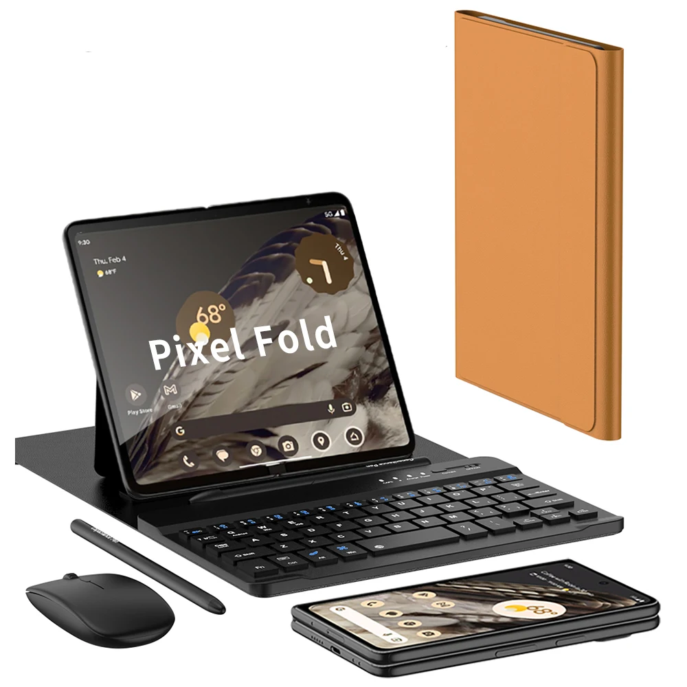 New Business Keyboard Case for Google Pixel Fold Shell Wireless Keyboard Magnetic Leather Flip Stand with Pen Slot Mouse Cover
New Business Keyboard Case for Google Pixel Fold Shell Wireless Keyboard Magnetic Leather Flip Stand with Pen Slot Mouse Cover