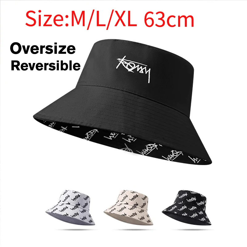 Summer Big Head Letter Bucket Hat for Men Women Korean XL Fisherman Hat Reversible Hawaii Large Cap Sun Hat Plus Size Panama
Summer Big Head Letter Bucket Hat for Men Women Korean XL Fisherman Hat Reversible Hawaii Large Cap Sun Hat Plus Size Panama