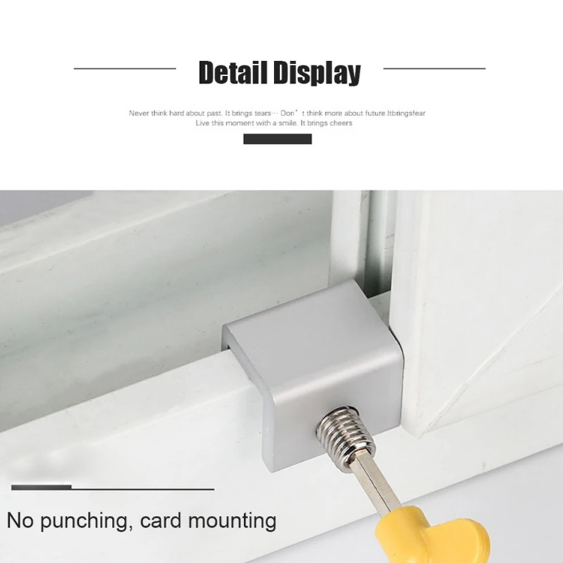Tool Window Lock Aluminum frame Hex wrench Push pull Restrictor Safety Screen Security Silver Children Durable
Tool Window Lock Aluminum frame Hex wrench Push pull Restrictor Safety Screen Security Silver Children Durable