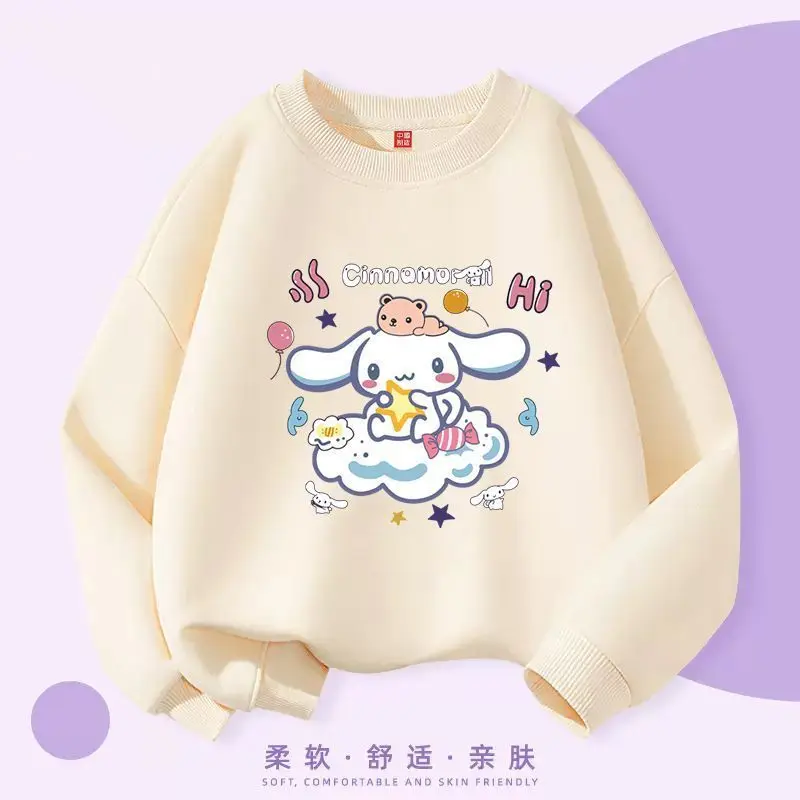 Sanrio Cinnamoroll Hoodie Girls Kawaii Anime Print Long Sleeve T-Shirt Plush Winter Warm Tops Cute Cartoon Coat Clothes Kid Gift
Sanrio Cinnamoroll Hoodie Girls Kawaii Anime Print Long Sleeve T-Shirt Plush Winter Warm Tops Cute Cartoon Coat Clothes Kid Gift