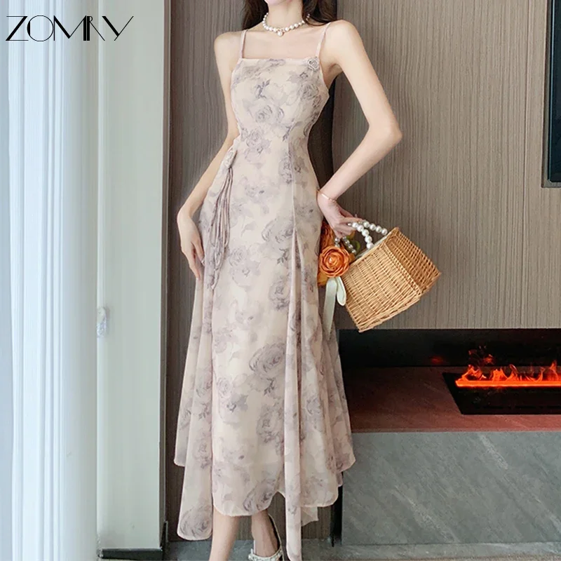 ZOMRY 2023 Summer New French Vintage High Grade Feeling Super Immortal Hanging Strap Fragmented Flower Dress Gentle Slim Style
ZOMRY 2023 Summer New French Vintage High Grade Feeling Super Immortal Hanging Strap Fragmented Flower Dress Gentle Slim Style