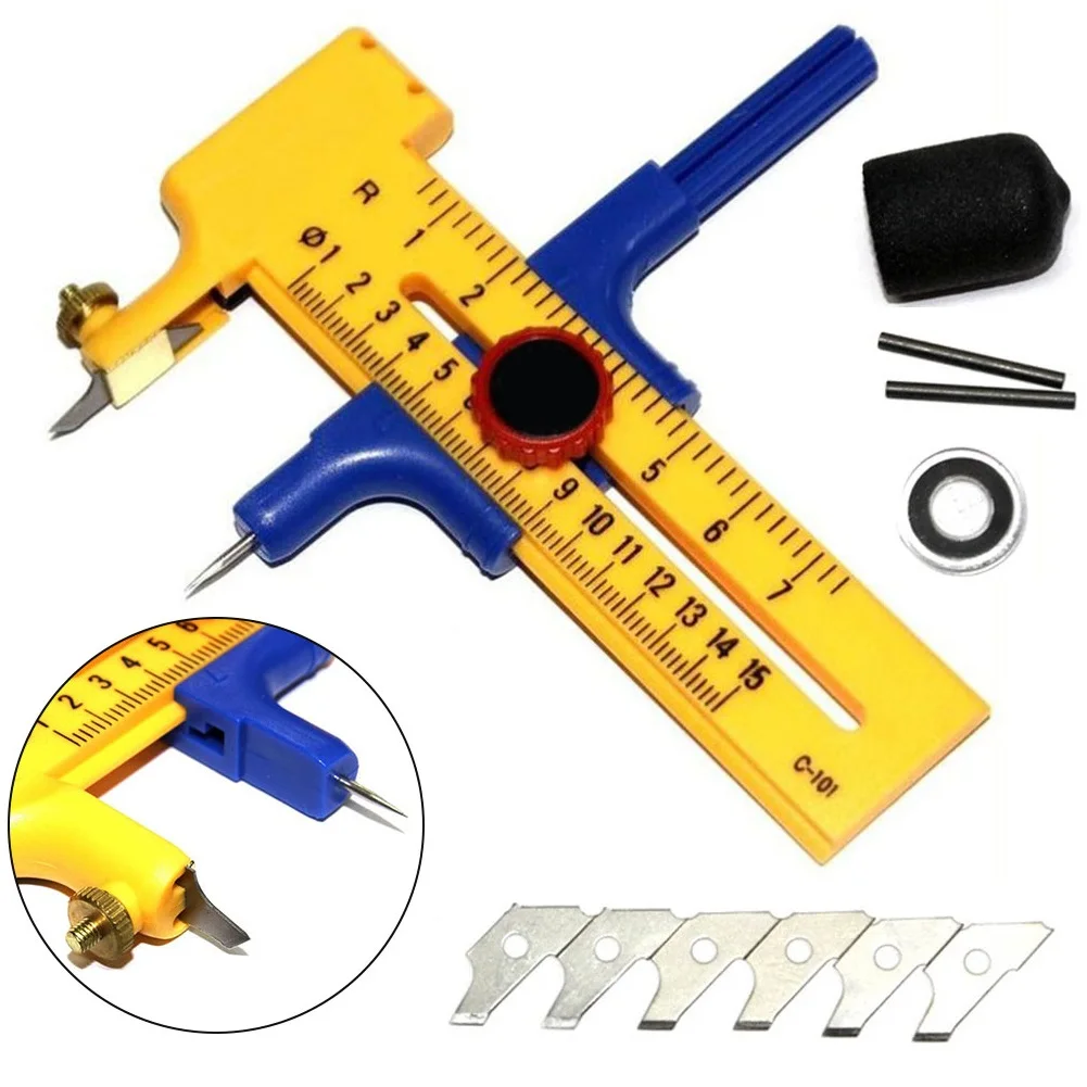 Adjustable Circular Cutting Tool Compass Circle Cutter 10-150mm For Cutting Rubber Paper Leather Scrap Booking Photo Hand Tool
Adjustable Circular Cutting Tool Compass Circle Cutter 10-150mm For Cutting Rubber Paper Leather Scrap Booking Photo Hand Tool
