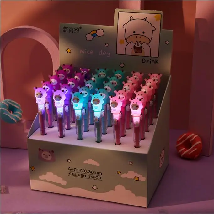 36 pcs/lot Milk Cow Monster Light Gel Pen Cute 0.5mm Black Ink Pens Stationery Gift Office School Supplies wholesale
36 pcs/lot Milk Cow Monster Light Gel Pen Cute 0.5mm Black Ink Pens Stationery Gift Office School Supplies wholesale