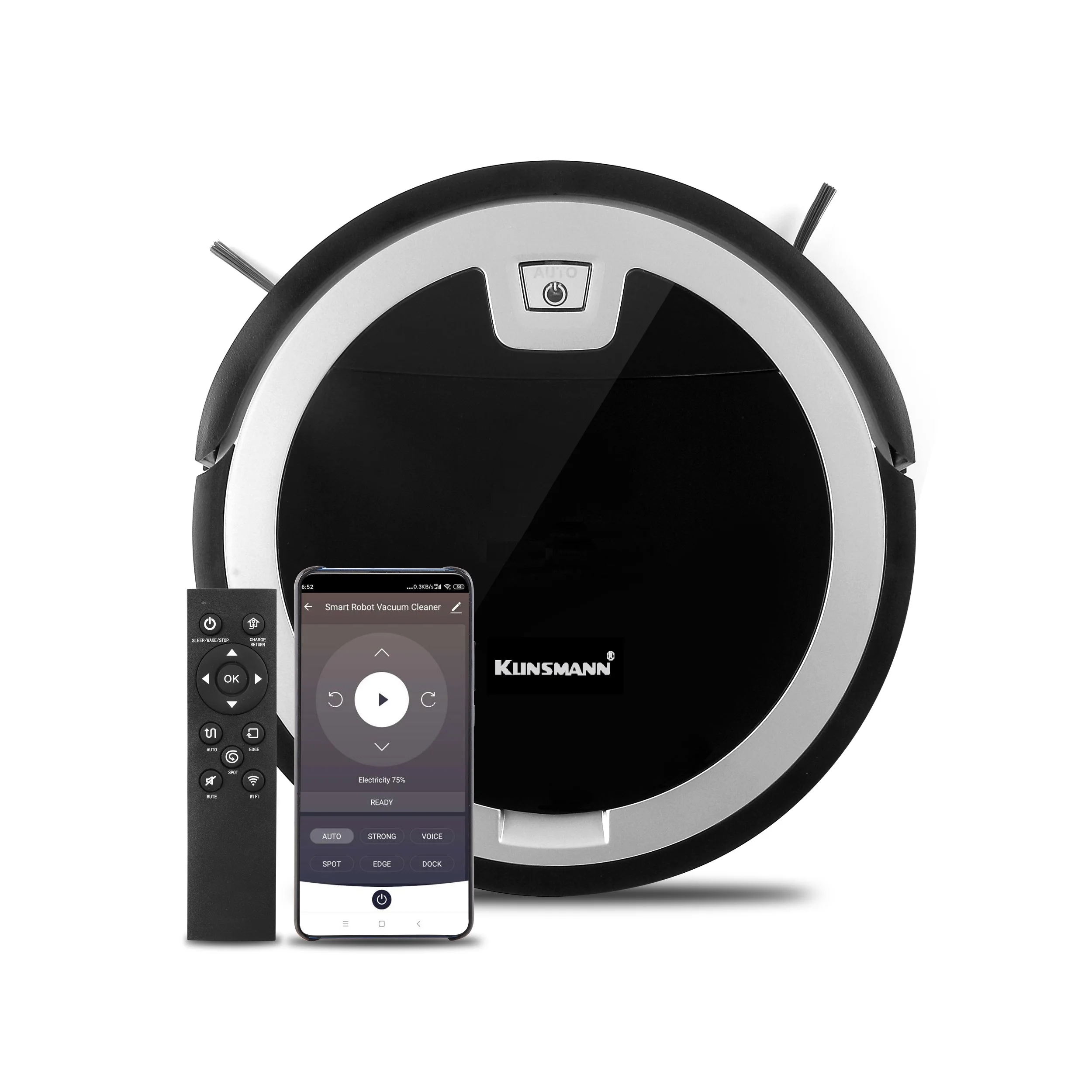 Klinsmann Home Appliance Wifi Mopping Mini Robotic Vacuum Aspiradora Floor Cleaning Sweeping Robot
Klinsmann Home Appliance Wifi Mopping Mini Robotic Vacuum Aspiradora Floor Cleaning Sweeping Robot