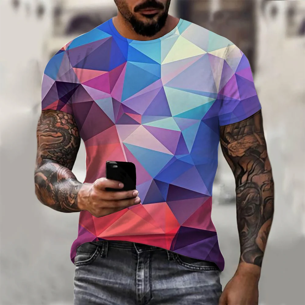 HX Fashion Mens T-shirts Colorful Diamond Splicing 3D Printed Tees Summer Short Sleeve Shirts Harajuku Casual Men Clothing
HX Fashion Mens T-shirts Colorful Diamond Splicing 3D Printed Tees Summer Short Sleeve Shirts Harajuku Casual Men Clothing