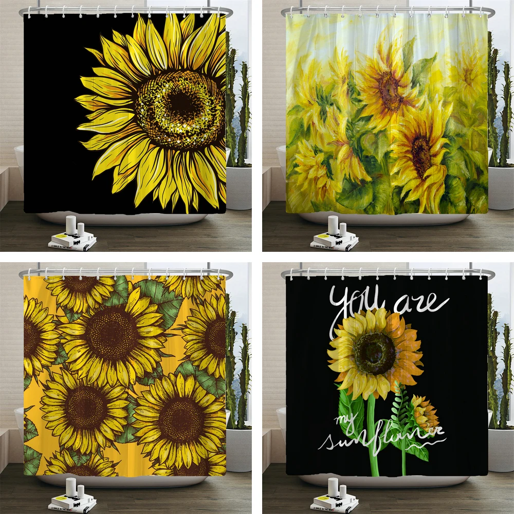 Flowers Sunflowers Shower Curtain Waterproof Shower Curtains Polyester Boho Bath Curtain Bathroom Textured Machine Washable
Flowers Sunflowers Shower Curtain Waterproof Shower Curtains Polyester Boho Bath Curtain Bathroom Textured Machine Washable