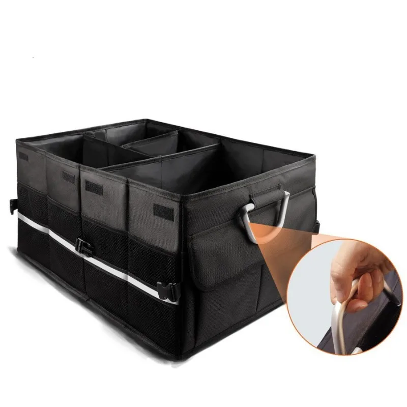 Non Slip Bottom Adjustable Securing Straps Foldable Storage Box Collapsible Multi Compartment Car Organizer
Non Slip Bottom Adjustable Securing Straps Foldable Storage Box Collapsible Multi Compartment Car Organizer