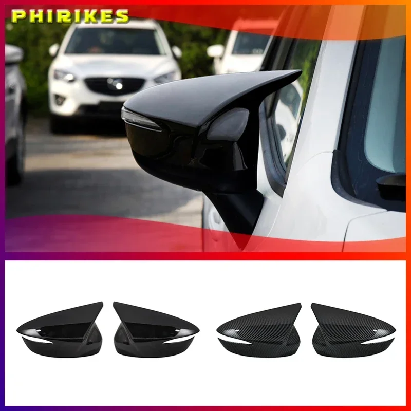 

For Mazda CX-3 2016 2017 2018 2019 CX-5 2015 2016 Auto Wing Door Side Mirror Shell Housing Lid Outside Rearview Mirror Cover Cap