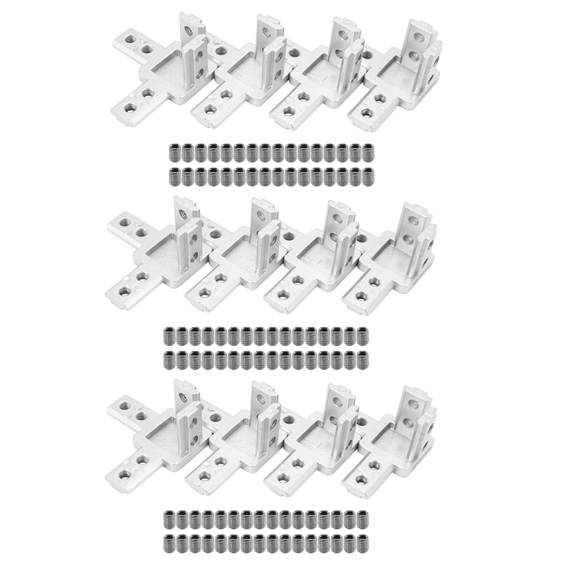 12-Pack 3030 Series 3-Way End Corner Bracket Connector,With Screws For Standard 8Mm T Slot Aluminum Extrusion Profile
12-Pack 3030 Series 3-Way End Corner Bracket Connector,With Screws For Standard 8Mm T Slot Aluminum Extrusion Profile