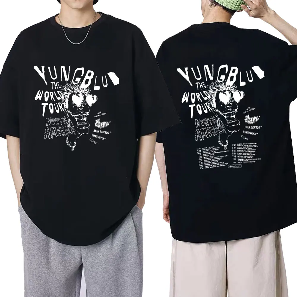 

Футболка Yungblud с графическим принтом «World Tour» для мужчин и женщин, летняя футболка большого размера с коротким рукавом, модные подарочные футболки в стиле хип-хоп, уличная одежда, 2023
