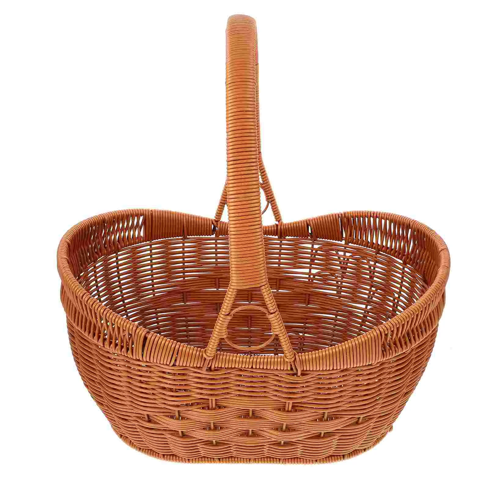 Reusable Imitation Rattan Storage Basket Woven Storage Basket Outdoor Picnic Basket
Reusable Imitation Rattan Storage Basket Woven Storage Basket Outdoor Picnic Basket