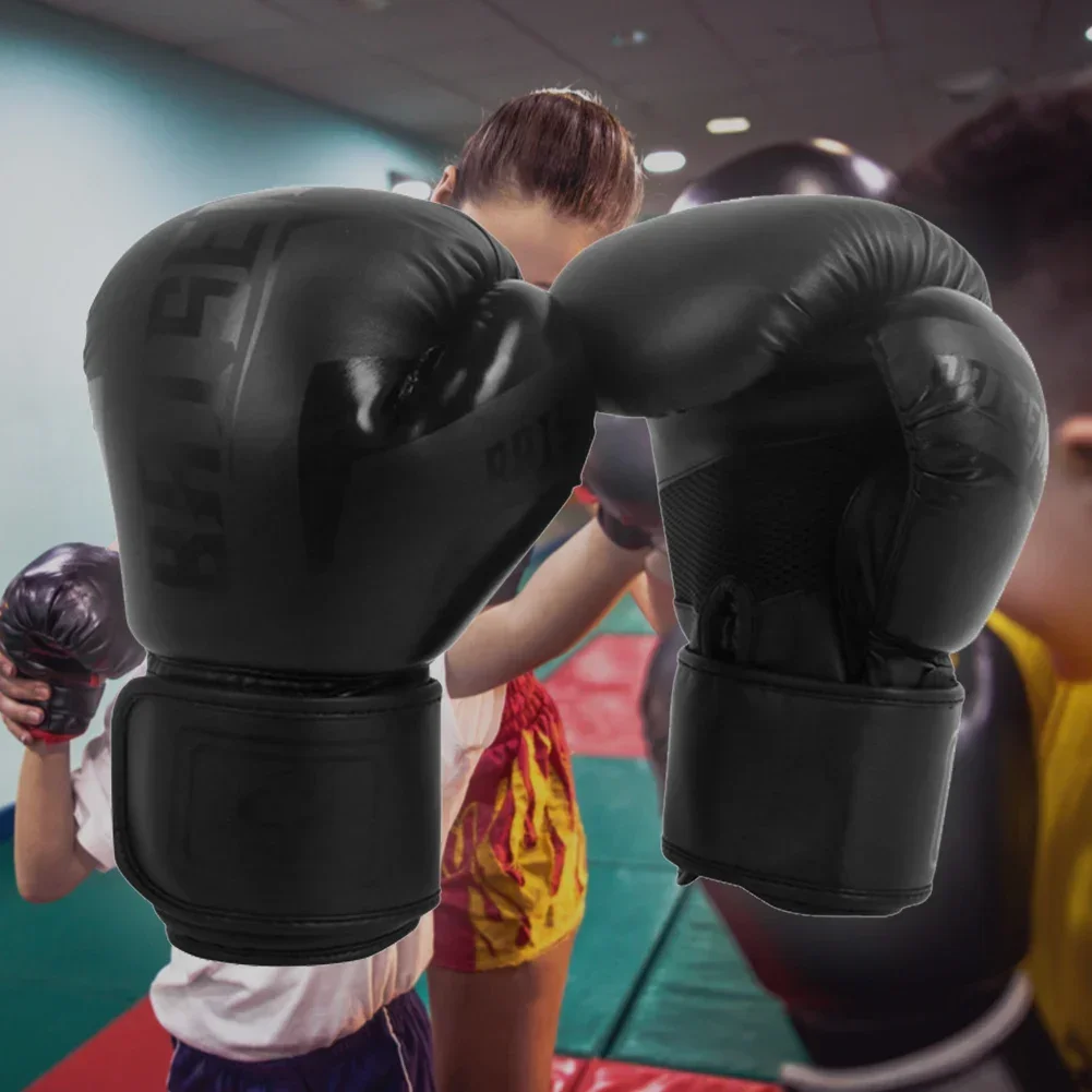 

PU Kickboxing Protective Gloves Tear Resistant Training Sparring Gloves Breathable One Time Forming Sticker for Sports Supplies