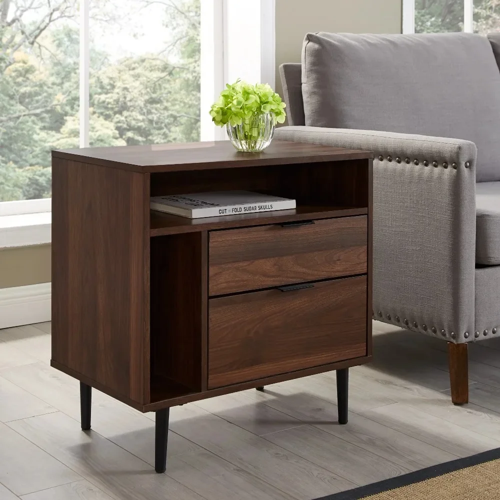 Convenient Nightstand, with Metal Slides, with Drawers and Shelves, Sturdy Nightstand
Convenient Nightstand, with Metal Slides, with Drawers and Shelves, Sturdy Nightstand