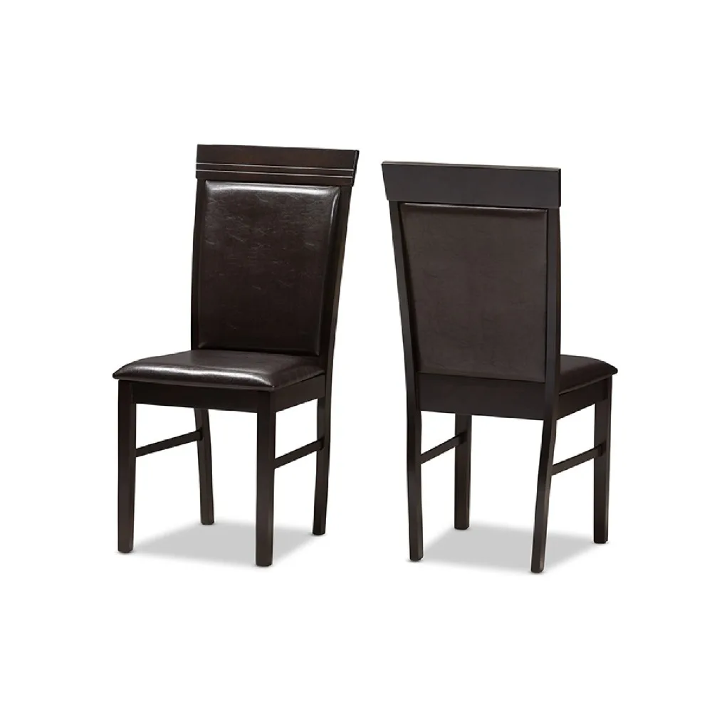 Modern and Contemporary Dark Brown Faux Leather Upholstered Dining Chair (Set of 2) Dinning Tables and Chairs Mobile Furniture
Modern and Contemporary Dark Brown Faux Leather Upholstered Dining Chair (Set of 2) Dinning Tables and Chairs Mobile Furniture
