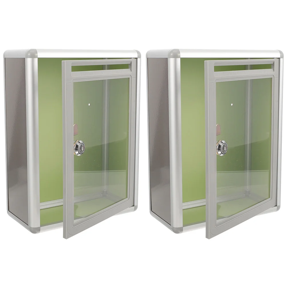 2pcs Wall Mount Mailboxes Suggestion Box Metal Wall Mounted Mail Box Clear Wall Postbox with Lock
2pcs Wall Mount Mailboxes Suggestion Box Metal Wall Mounted Mail Box Clear Wall Postbox with Lock