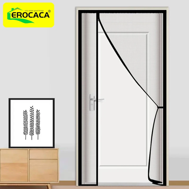 

EROCACA Magnetic Screen Door Mosquito Net Curtain Fly Insect Automatic Closing Invisible Mesh For Kitchen indoor living room