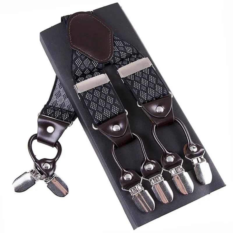 3.5*125CM Man Suspenders 6 Clips Suspensors For Men's Pants Elasticity Straps For Tools Belt Suit Accessories For Suspenders Men
3.5*125CM Man Suspenders 6 Clips Suspensors For Men's Pants Elasticity Straps For Tools Belt Suit Accessories For Suspenders Men