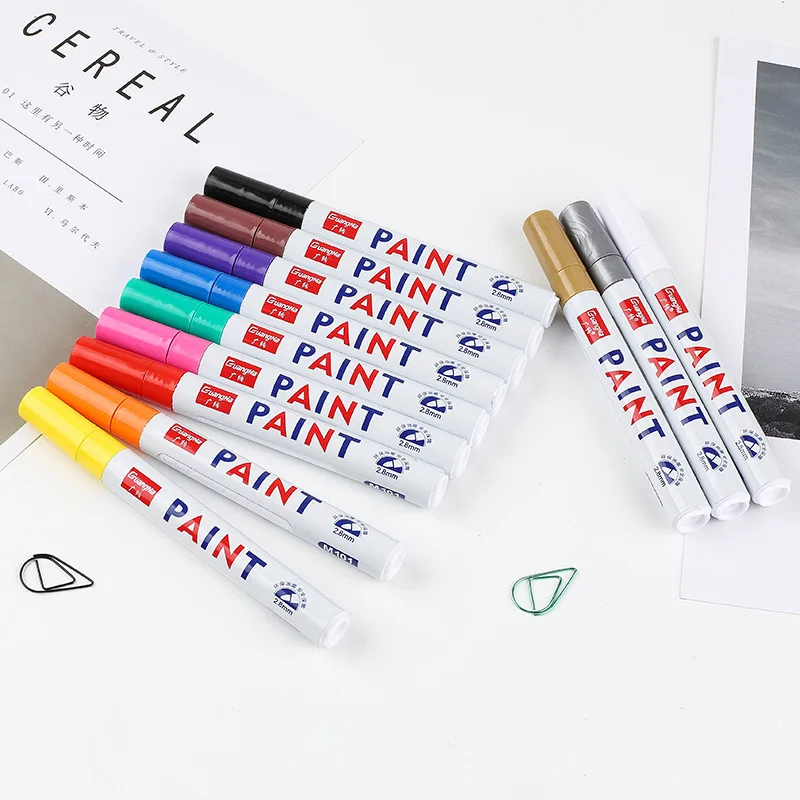12 Piece Car Paint Pen Waterproof Car Wheel Tire Oily Painting Mark Pen Auto Rubber Tyre Tread CD Metal Permanent Paint Marker
12 Piece Car Paint Pen Waterproof Car Wheel Tire Oily Painting Mark Pen Auto Rubber Tyre Tread CD Metal Permanent Paint Marker