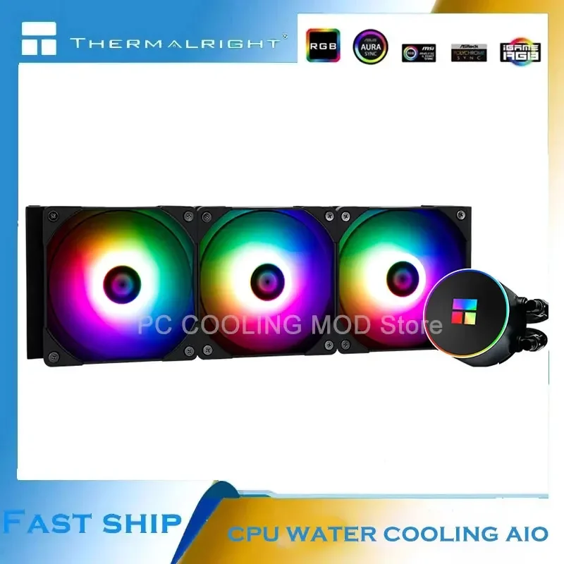 Комплект водяного охлаждения ЦП Thermalright для ПК, кулер ЦП с металлическим блоком + Pumo + 360 радиатор + вентилятор для Intel AMD,5 В ARGB
Комплект водяного охлаждения ЦП Thermalright для ПК, кулер ЦП с металлическим блоком + Pumo + 360 радиатор + вентилятор для Intel AMD,5 В ARGB