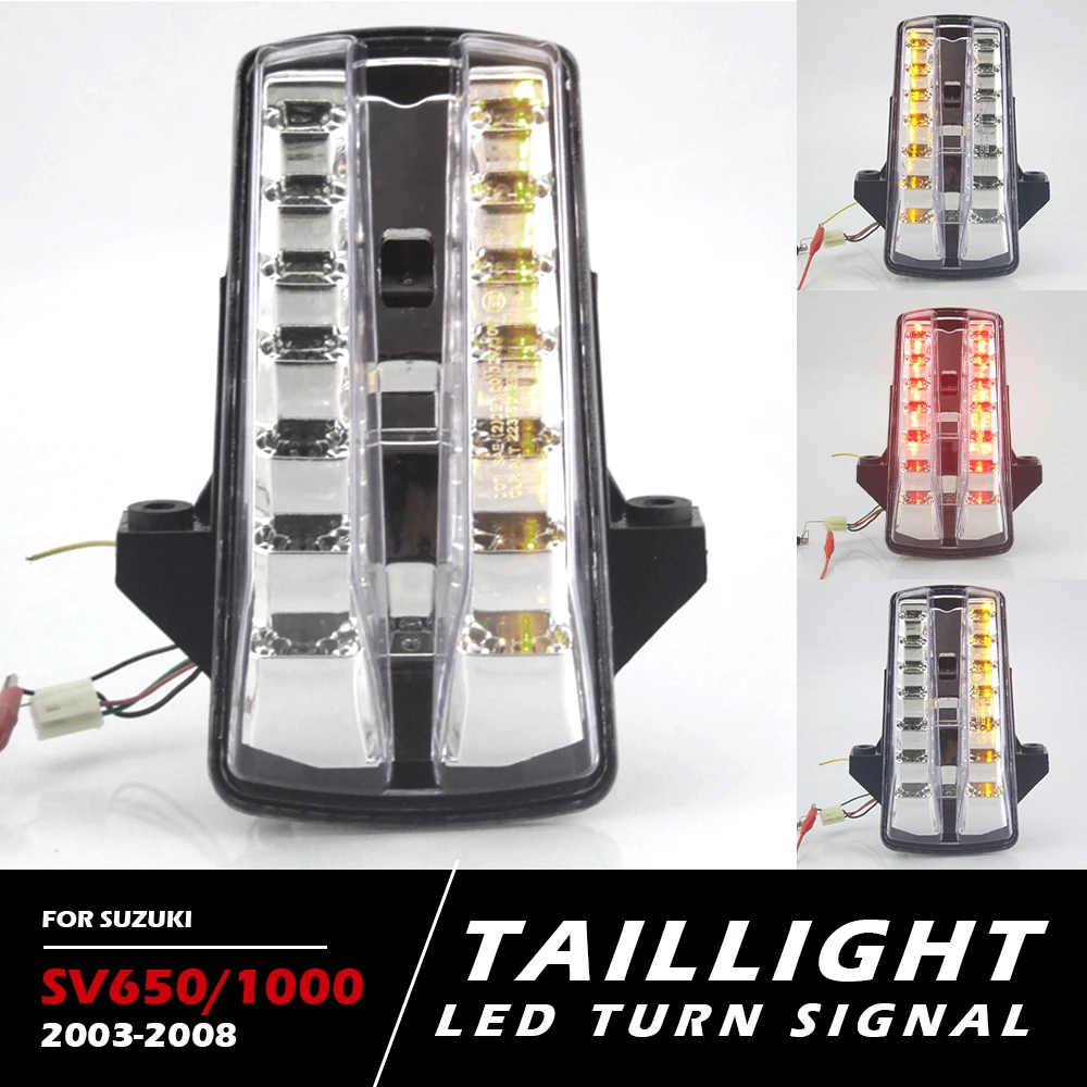 SV650 SV1000 Motorcycle LED Turn Signal Tail Light Taillight Brake Light For SUZUKI SV 650 1000 2003-2008 Modified Accessories
SV650 SV1000 Motorcycle LED Turn Signal Tail Light Taillight Brake Light For SUZUKI SV 650 1000 2003-2008 Modified Accessories