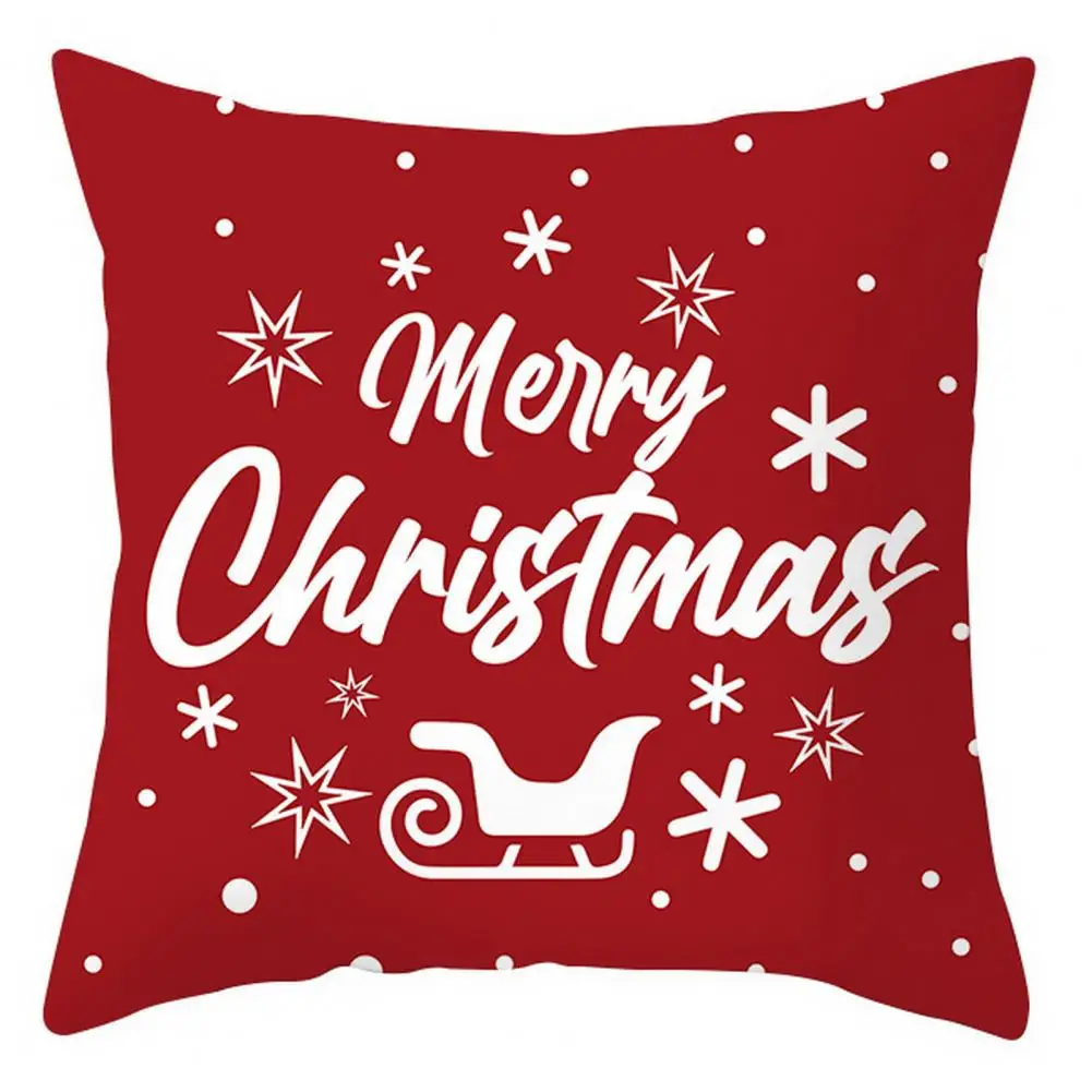 

Рождественский Декор, наволочка 45x4 5 см, скрытая молния, наволочка для подушки, Праздничный Принт, декоративные наволочки для мягкой подушки