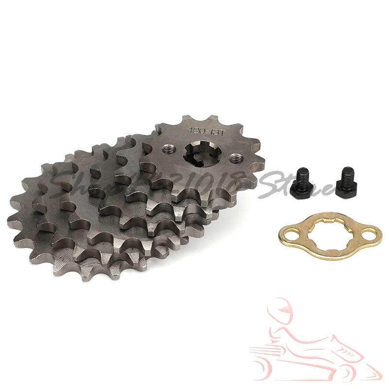 420 10-19 10T 11T 19Tooth 17mm Engine Front Sprockets for 50cc 70cc 90cc 110cc Scooter Motorcycle Bike ATV Quad Go Kart Moped
420 10-19 10T 11T 19Tooth 17mm Engine Front Sprockets for 50cc 70cc 90cc 110cc Scooter Motorcycle Bike ATV Quad Go Kart Moped