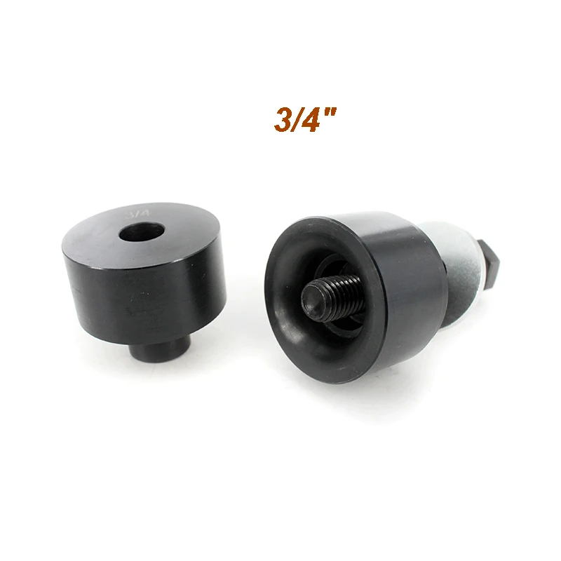 

3/4" Hole Punch & Flare Tool Dimple Plate Dies in Black