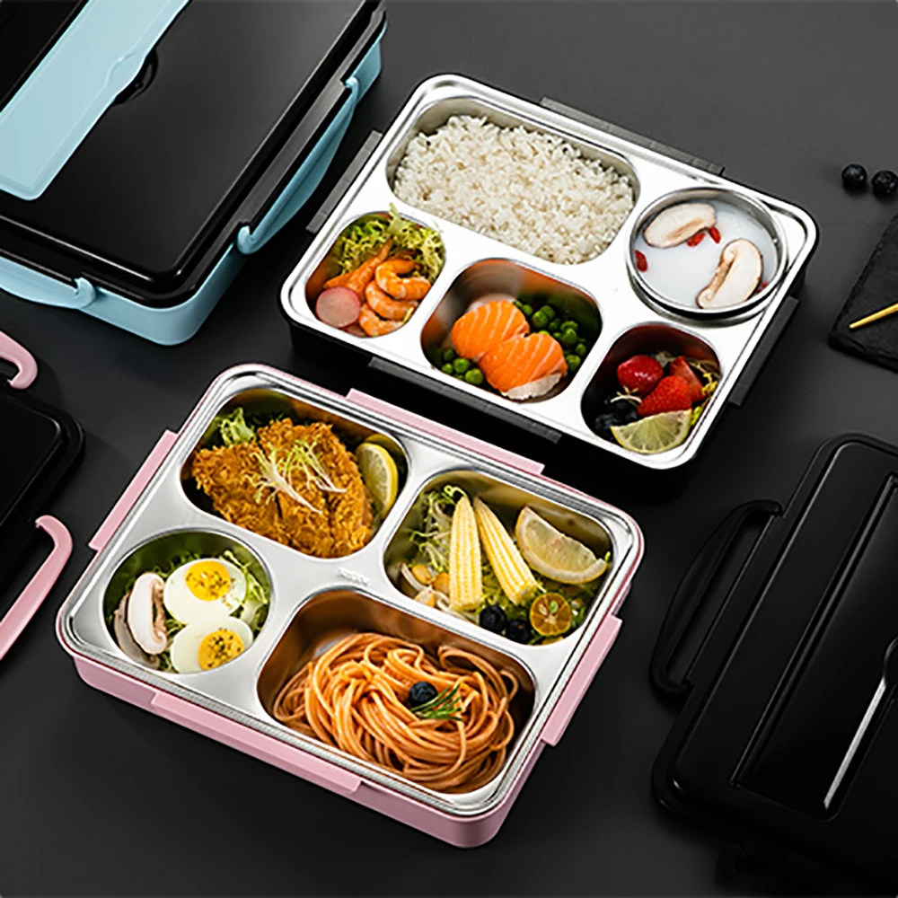 5 grid Leak-Resistant Stainless Steel Lunch Box 1.5L Student Office Worker Sealed Bento Box With Tableware Microwaveable
5 grid Leak-Resistant Stainless Steel Lunch Box 1.5L Student Office Worker Sealed Bento Box With Tableware Microwaveable