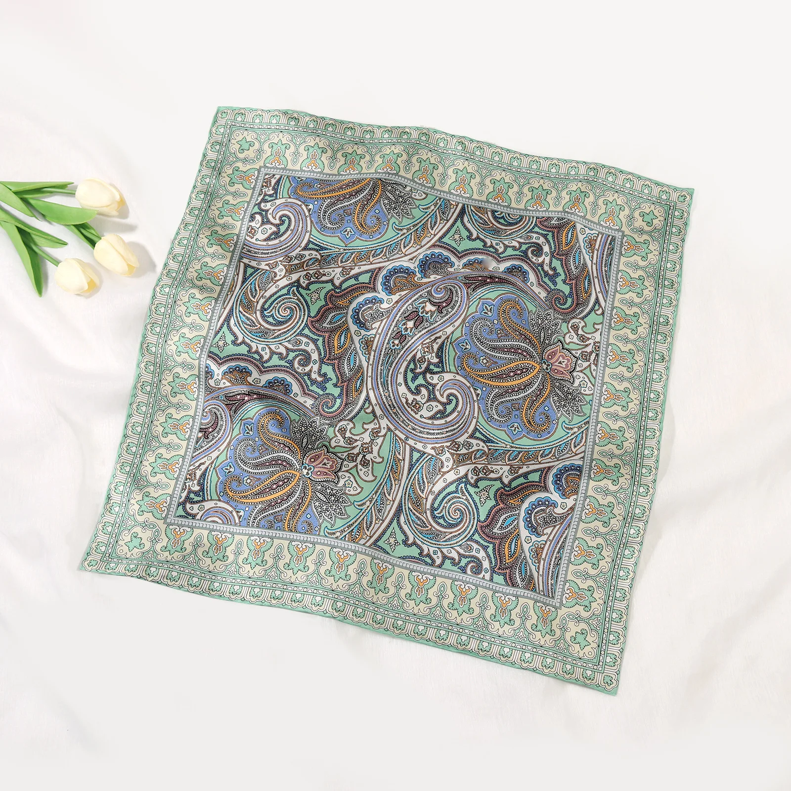 53cm Silk Scarf Women's 100% Silk Printed Small Square Scarf Mulberry Silk Hair Scarf Decoration
53cm Silk Scarf Women's 100% Silk Printed Small Square Scarf Mulberry Silk Hair Scarf Decoration