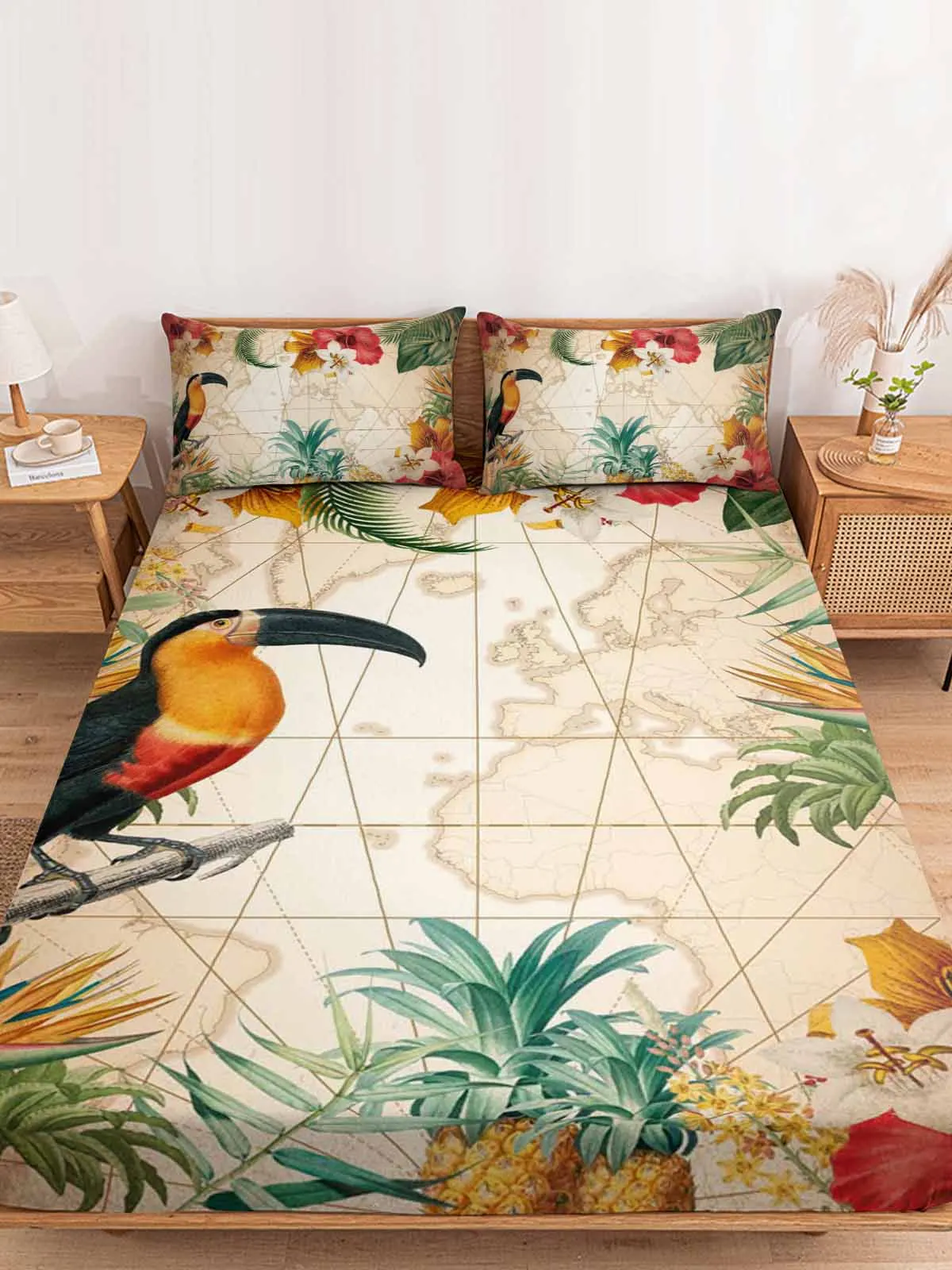 Plant Animal Flower Retro Fitted Bed Sheet Cover Elastic Band Anti-slip Mattress Protector for Single Double King
Plant Animal Flower Retro Fitted Bed Sheet Cover Elastic Band Anti-slip Mattress Protector for Single Double King