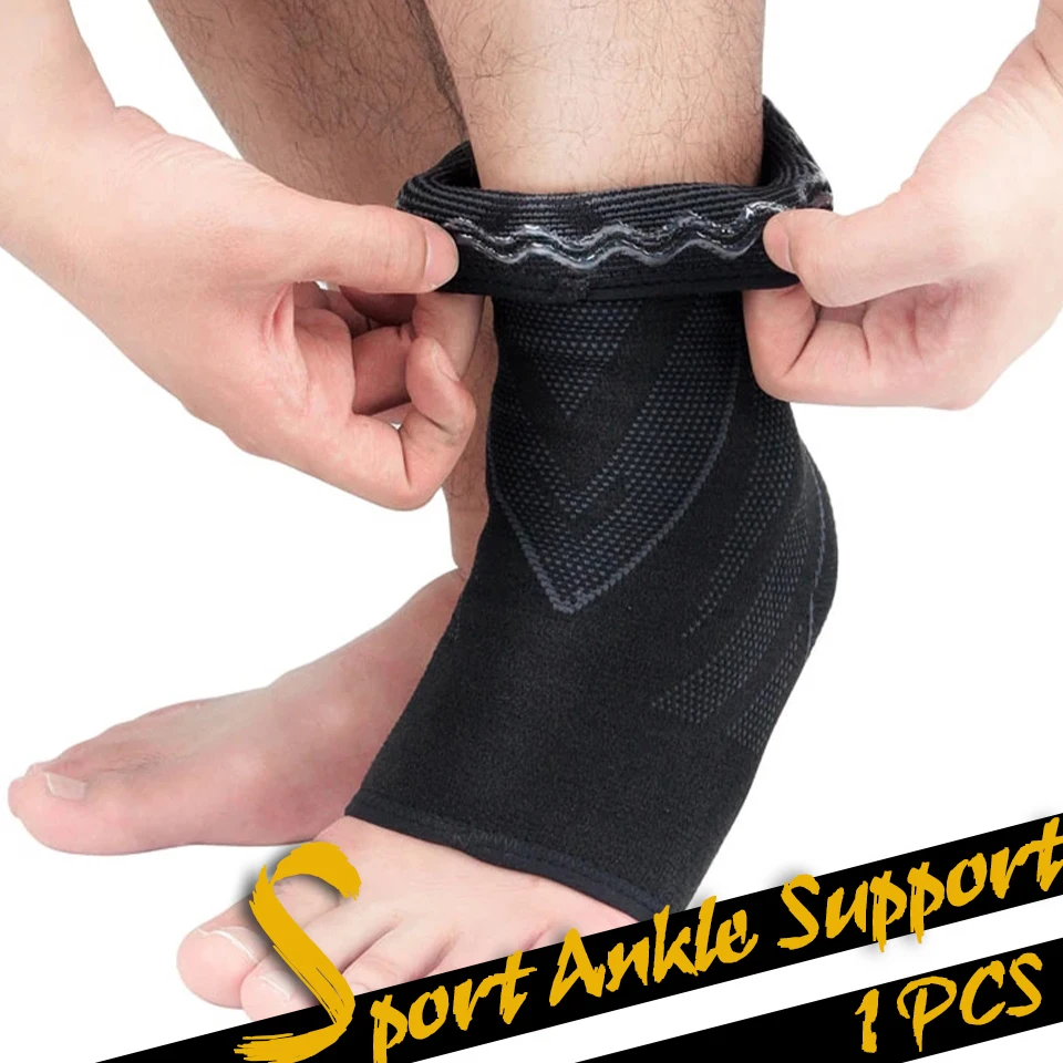 

GOBYGO 1PCS Ankle Brace Compression Support Sleeve Elastic Breathable for Injury Recovery Joint Pain basket Foot Sports Socks