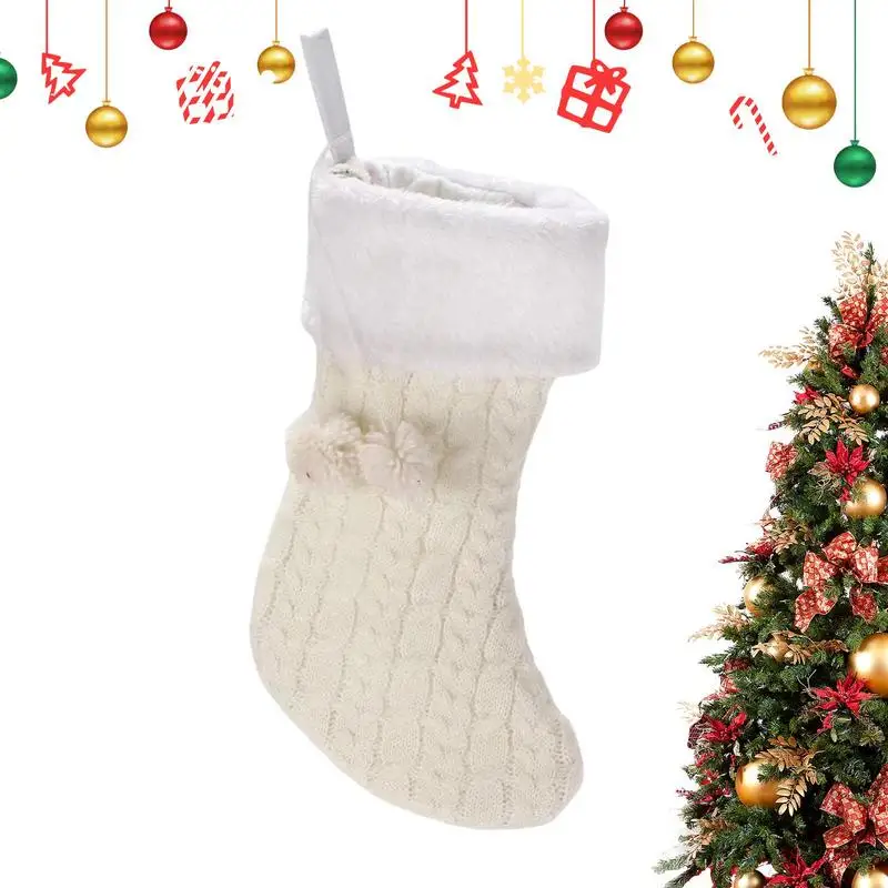 

Stockings For Santa Claus Christmas Decorative Stockings Fireplace Wall Goodie Bags Seasonal Decors For Toys Chocolate Candy