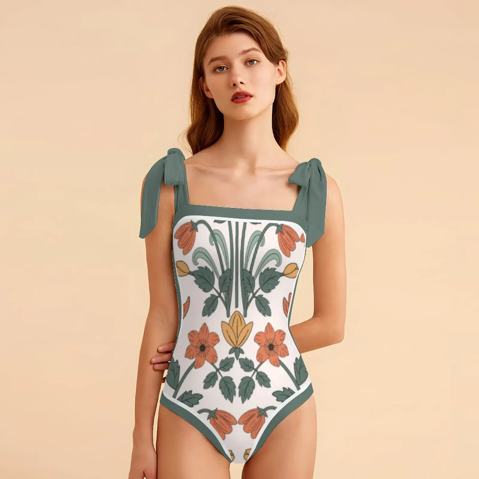 Floral Print One Piece Swimsuit High Waist Bikini Fashion Lace Up Swimwear Cover Up Women's Vacation Bathing Suit Beachwear 2023
Floral Print One Piece Swimsuit High Waist Bikini Fashion Lace Up Swimwear Cover Up Women's Vacation Bathing Suit Beachwear 2023
