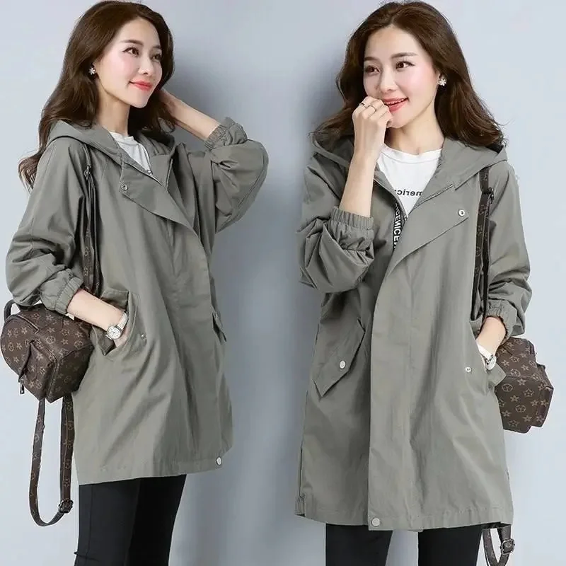 2023 New Loose Large Size M-5XL Windbreaker Women Double layer Lining Trench Coat Female Mid-length Coat Women's Spring Top
2023 New Loose Large Size M-5XL Windbreaker Women Double layer Lining Trench Coat Female Mid-length Coat Women's Spring Top