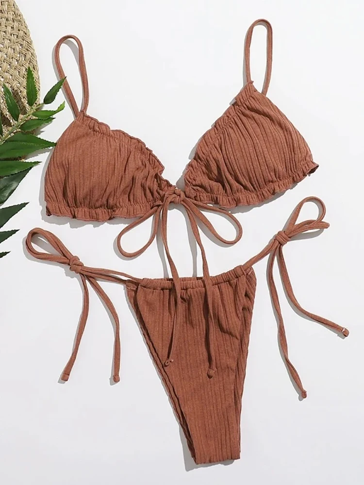 Bikini Bandage Con Push Up Para Mujer Traje De Ba O Sexy A Rayas