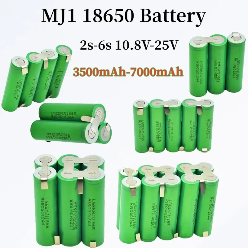 

18650 MJ1 3500Mah 20 Amps 3S 4S 5S 6S 8S 7.4V 12.6V 14.8V 18V 25.2V 29.6V Voor Schroevendraaier Batterijen Lassen Batterij