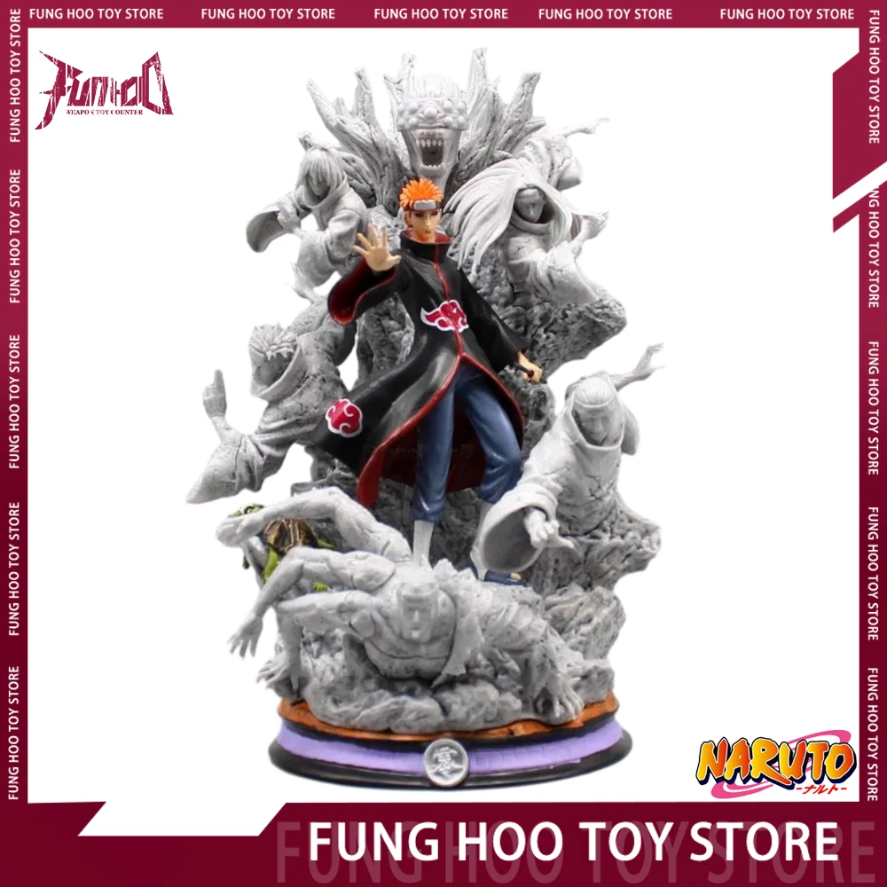 

27cm Naruto Anime Figure Akatsuki Pain Figures Pvc Gk Statue Figurine Model Doll Ornament Collection Room Decora Christmas Toys