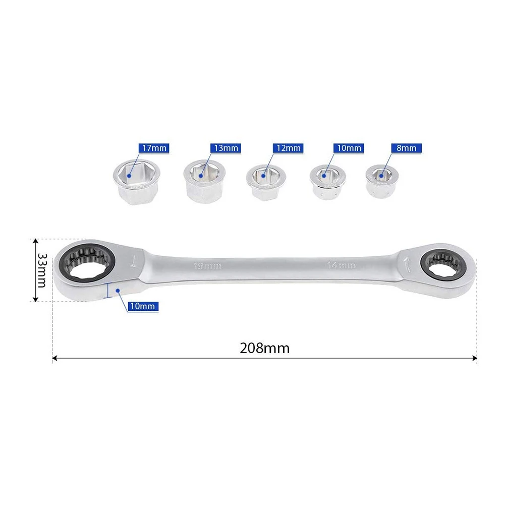1pcs Double Head Ratchet Combination Spanner Set Reversible Ratchet Wrench With Sockets For Installation Car Maintenance
1pcs Double Head Ratchet Combination Spanner Set Reversible Ratchet Wrench With Sockets For Installation Car Maintenance