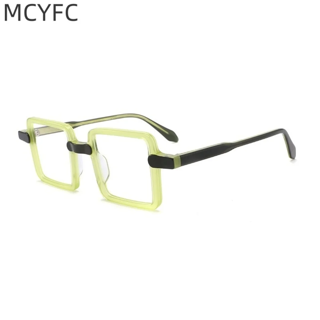 

MCYFC Acetate Eyeglasses Frames for Men High Quality Custome Style Optical Glasses for Women Splicing Colors Glasses Frame Mens