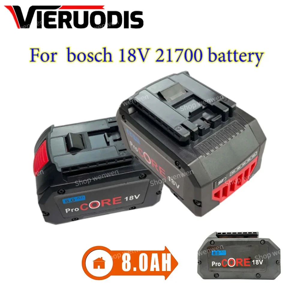 

For Bosch 18V 8000MAH Professional System Cordless Tool BAT609 BAT618 GBA18V8 21700 Battery 18V ProCORE Replacement Battery